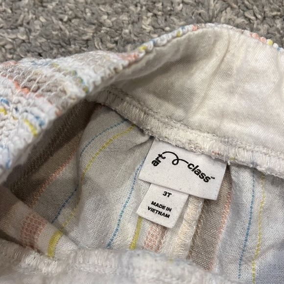 art class | Striped Pull On Shorts for Toddler Girl - Picture 2 of 4